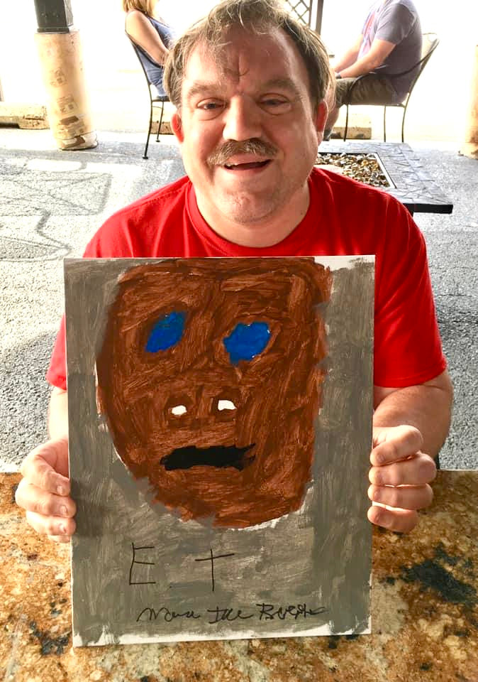 Mark the Bagger - Hand Painted and Signed E.T. Flat Canvas