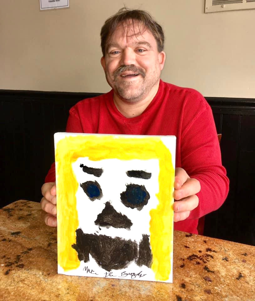 Mark the Bagger - Hand Painted and Signed Madonna Mounted Canvas