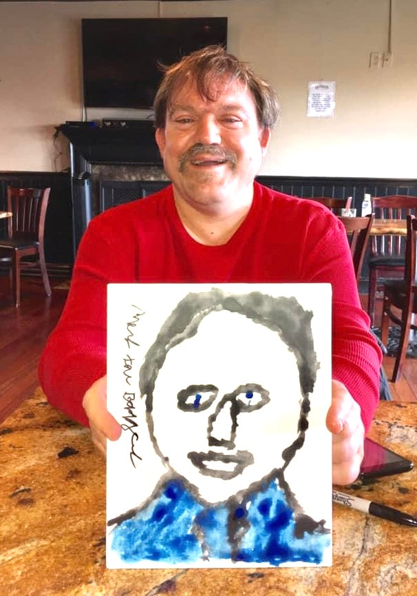 Mark the Bagger - Hand Painted and Signed Marilyn Manson Flat Canvas