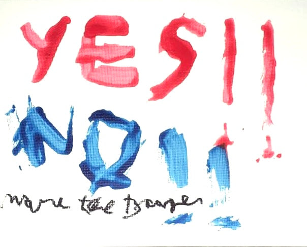 Mark the Bagger - Hand Painted and Signed YES!! NO!! Mounted Canvas