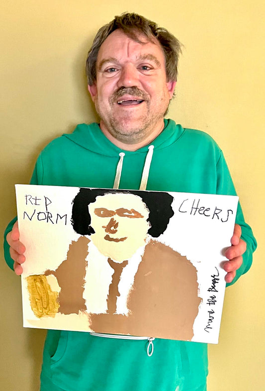 Mark The Bagger- Hand Painted and Signed George Wendt-Norm from CHEERS